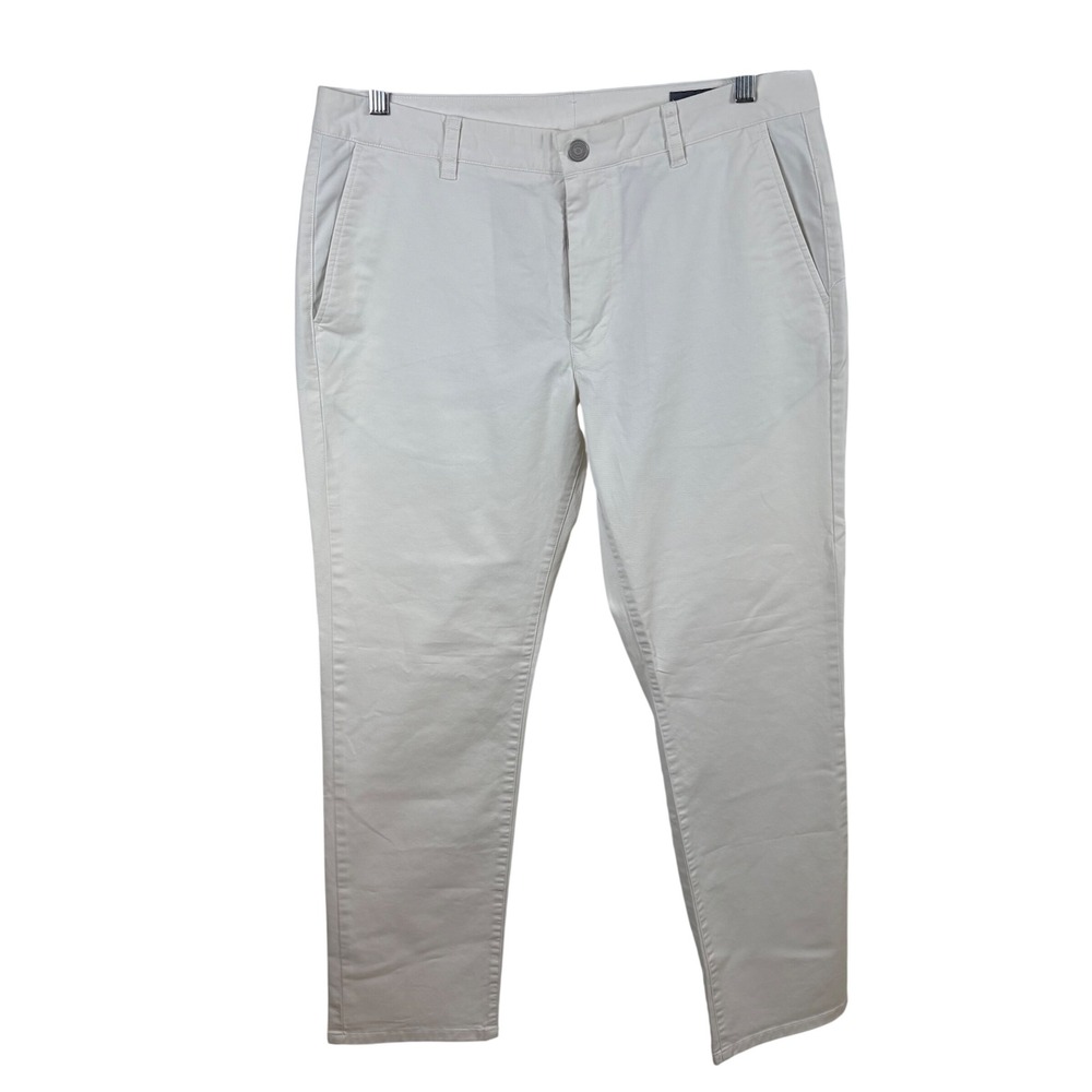 Bonobos Slim Fit White Chinos Men's 34x30 Stretch Cotton Twill Pants Resortwear